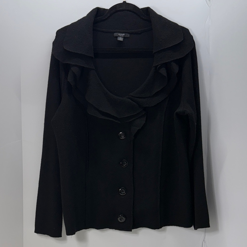 Alfani Women's Classic Black Merino Wool Sweater